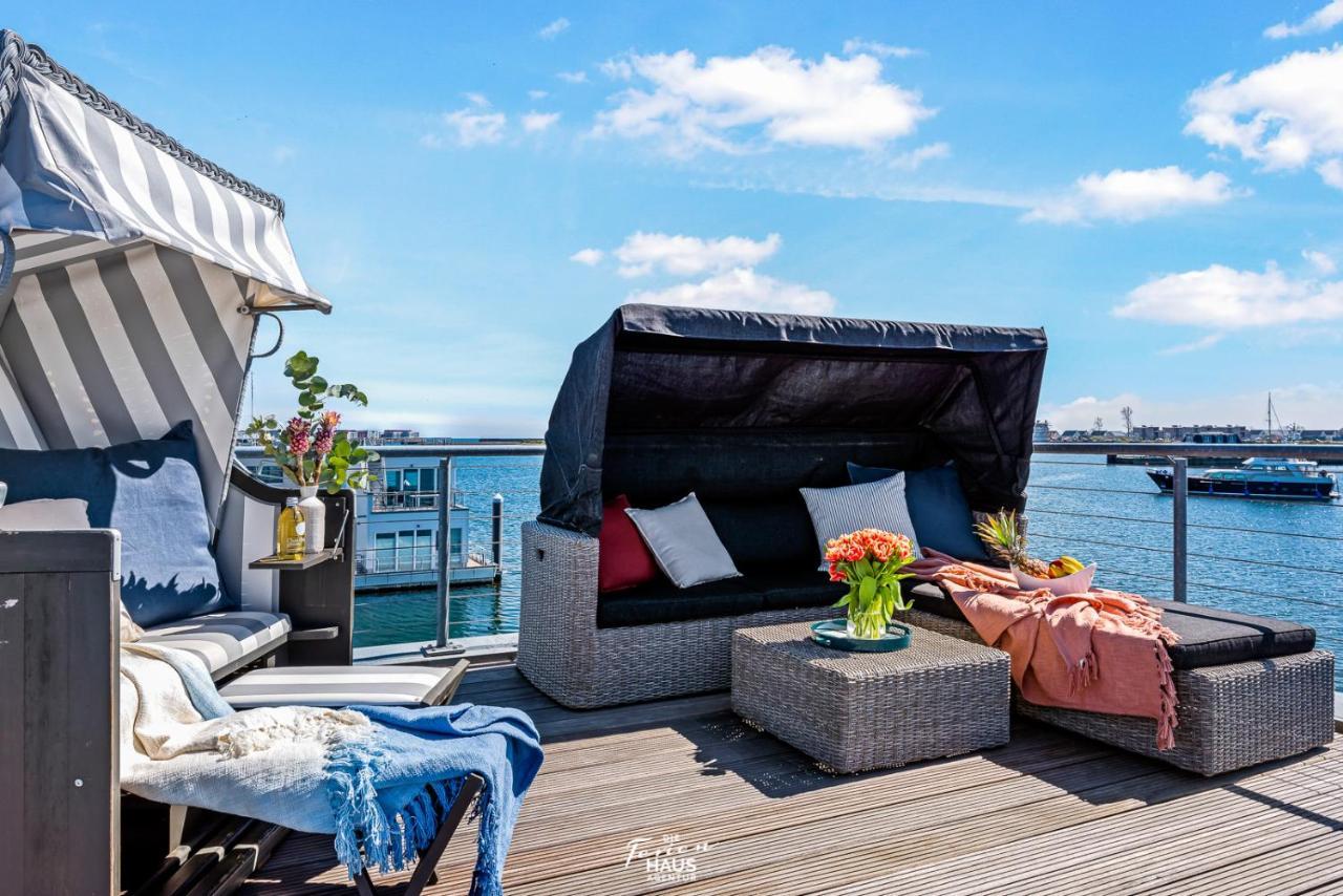 Schwimmendes Haus Aloha Villa Olpenitz Exteriör bild