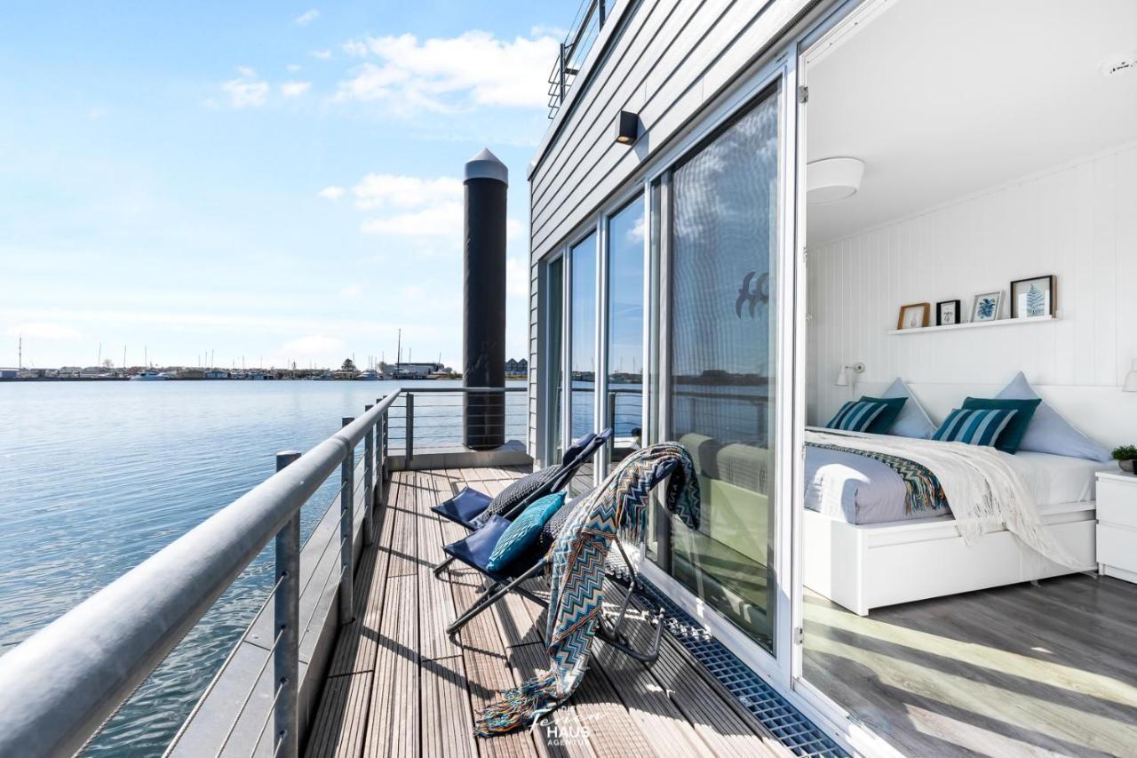 Schwimmendes Haus Aloha Villa Olpenitz Exteriör bild